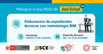 Curso online gratis con certificado "Elaboración de expedientes técnicos con metodología BIM" del OSCE