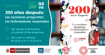 Exposición presencial "200 años después: Los escolares preguntan, los historiadores responden" de la BNP