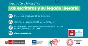 Exposición presencial "Las escritoras y su legado literario" de la BNP