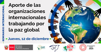 Seminario online "Aporte de las organizaciones internacionales trabajando por la paz global "  