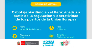 Seminario virtual Cabotaje marítimo en el Perú: análisis a partir de la regulación y operatividad en los puertos