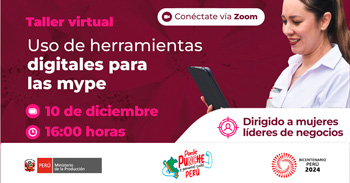 Taller  online "Uso de herramientas digitales para las MYPE" del PRODUCE