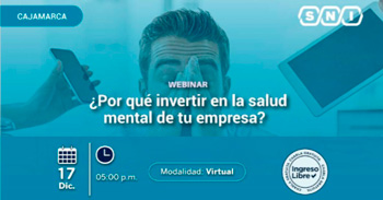 Webinar online "¿Por qué invertir en la salud mental de tu empresa?" de la SNI