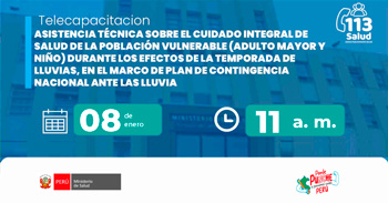 Capacitación online " Asistencia tecnica sobre el cuidado integral de salud de la población vulnerable "