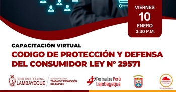 Capacitación online "Código de protección y defensa del consumidor ley N° 29571 " 