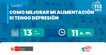 Capacitación online "Como mejorar mi alimentación si tengo depresión" del  MINSA