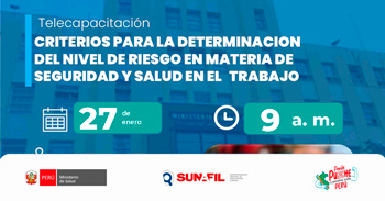 Capacitación online  " Criterios para la determinación del nivel de riesgo en materia de SST " del MINSA