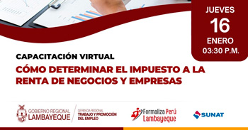  Capacitación online gratis "Cómo determinar el impuesto a la renta de negocios y empresas"