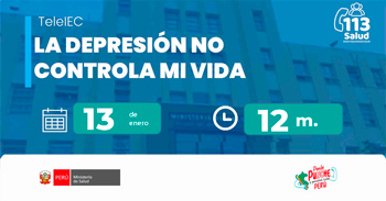 Capacitación online gratis "La depresión no controla mi vida" del  MINSA