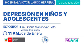 Capacitación online gratis "Depresión en Niños y Adolescentes" del  MINSA