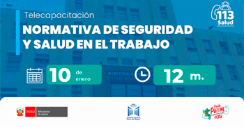 Capacitación online "Normativa de seguridad y salud en el trabajo" del MINSA