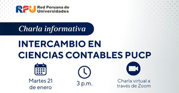 Charla informativa online "Intercambio en Ciencias Contables PUCP" 