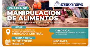  Charla presencial "Manipulación de Alimentos"