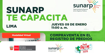 Charla online gratis "Compraventa en el registro de predios" de la SUNARP