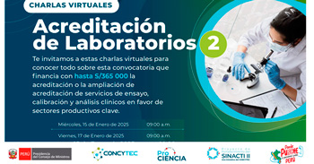 Charlas informativas online para dar a conocer la convocatoria de Acreditación de Laboratorios 2