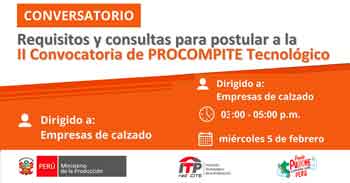  Conversatorio online Requisitos y consultas para postular a la II Convocatoria de PROCOMPITE Tecnológico