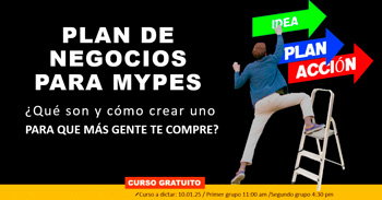 Curso online gratis "Plan de negocios para mypes" de Alternativa Orange Gold