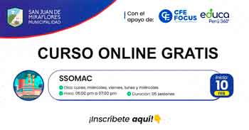  Curso online gratis "SSOMAC" de la Municipalidad de San Juan de Miraflores