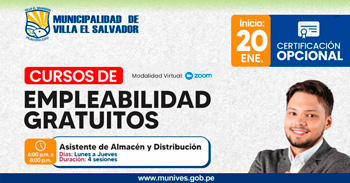  Cursos de empleabilidad gratuitos de la Municipalidad de Villa El Salvador