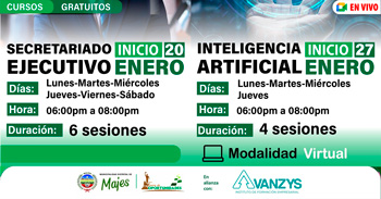 Cursos gratis online "Secretariado ejecutivo y Inteligencia artificial" de la Municipalidad de Majes