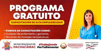  Cursos gratis "Cuidado de enfermería y geriatría y Técnicas de masajes terapéuticos" 