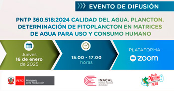 Evento de difusión de Calidad de agua. Plancton. Determinación de fitoplancton en matrices de agua del INACAL