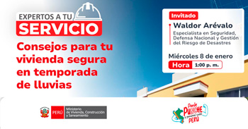 Evento online "Consejos para tu vivienda segura en temporada de lluvias" 