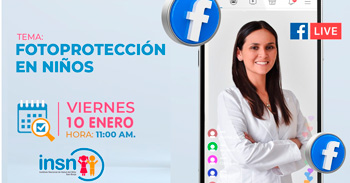 Evento online "Fotoprotección en Niños" del INSNSB