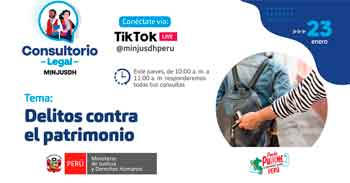  Evento online gratis "Delitos contra el patrimonio"del MINJUSDH