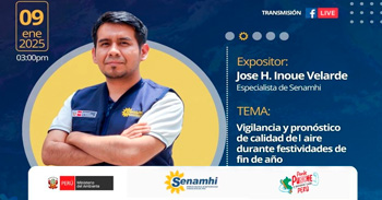 Evento online gratis "Vigilancia y pronóstico de calidad del aire durante festividades de fin de año" 