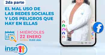  Evento online "El mal uso de las pedes sociales y los peligros que hay en ellas" del INSNSB