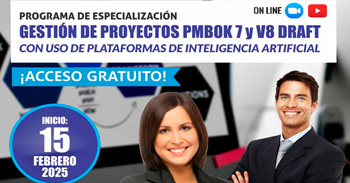 Programa de Especialización gratis Gestión de Proyectos PMBOK® 7 y V8 Draft con IA 2025 de CIETSI Perú