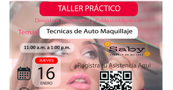 Taller práctico gratis " Técnicas de Automaquillaje " de la GRTPE Cusco