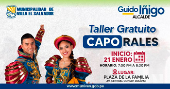  Taller presencial gratis " Caporales " de la Municipalidad de Villa El Salvador