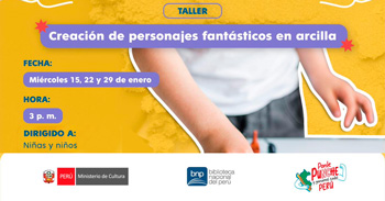  Taller presencial gratis "Creación de personajes fantásticos en arcilla" de la BNP