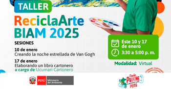 Taller online "Reciclarte BIAM 2025" del MINAM