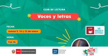 Únete al club de lectura juvenil en la Estación de Biblioteca Pública de El Agustino