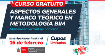 Curso online "Aspectos generales y marco teórico en metodología BIM" del MINISTERIO DE VIVIENDA