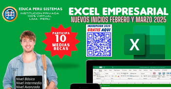  Curso online gratuito "Excel Empresarial" de Educa Perú sistemas