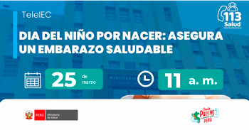 Capacitación online gratis "Día del niño por nacer: Asegura un embarazo saludable " del  MINSA