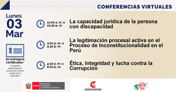  El Ministerio de Justicia y Derechos Humanos desarrolla conferencias virtuales