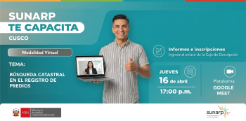 Capacitación Virtual - "Búsqueda catastral en el Registro de Predios" Sunarp