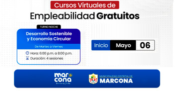  Curso virtual gratuito "Desarrollo sostenible y economia circular" de la Municipalidad de Marcona