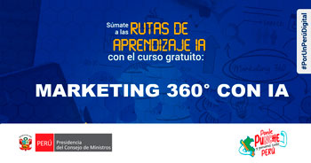 Curso online gratis "Marketing 360° con IA" de la Secretaría de Gobierno y Transformación Digital