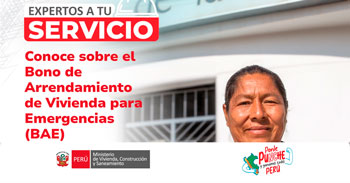 Evento online "Conoce sobre el Bono de Arrendamiento de Vivienda para Emergencias (BAE)" 
