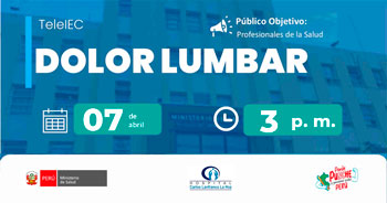 Evento online "Dolor lumbar" del Ministerio de Salud 