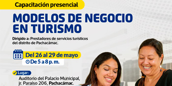 Capacitación presencial gratis "Modelos de negocios en turismo" 