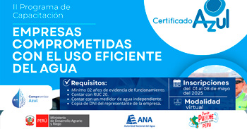  Capacitación online "Empresas Comprometidas con el Uso Eficiente Del Agua" 