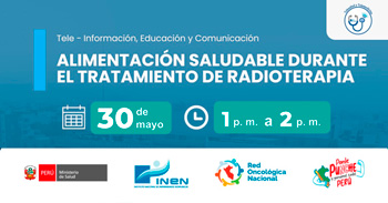Capacitación online gratis "Alimentación saludable durante el tratamiento de radioterapia" del INEN