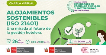 Charla online "Alojamientos Sostenibles (ISO 21401): Una mirada al futuro de la gestión hotelera"